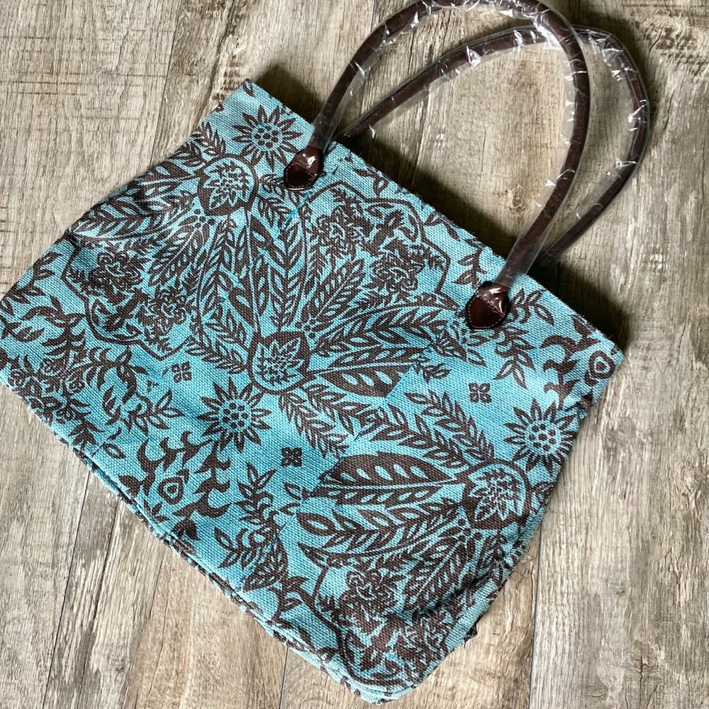 Murval Floral Jute Tote Bag - Picture 5 of 12